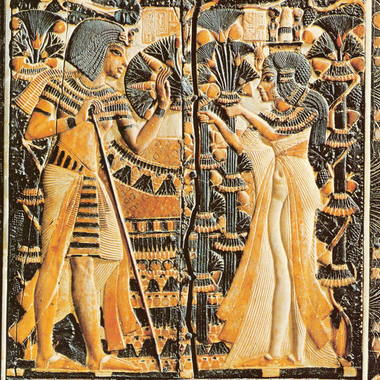 Tutankhamun and Ankhesenamun Amongst the Vines Greeting Card