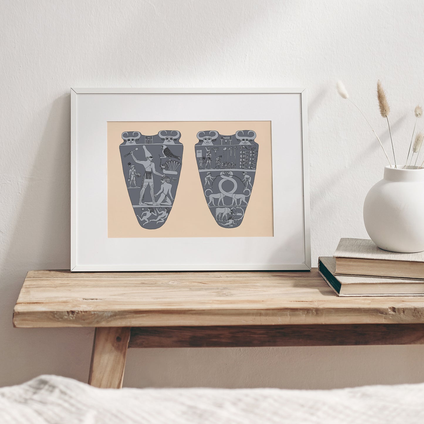 The Unification of Egypt (Narmer Palette Monochrome) Giclée Print