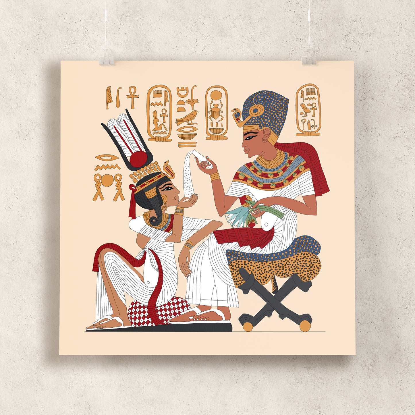 Tutankhamun Pouring Perfume For Ankhesenamun Giclée Print