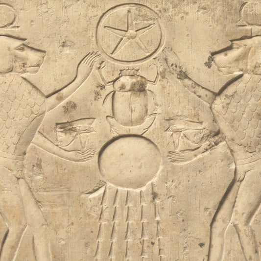 Khepri and Thoth’s Sacred Baboons Giclée Print