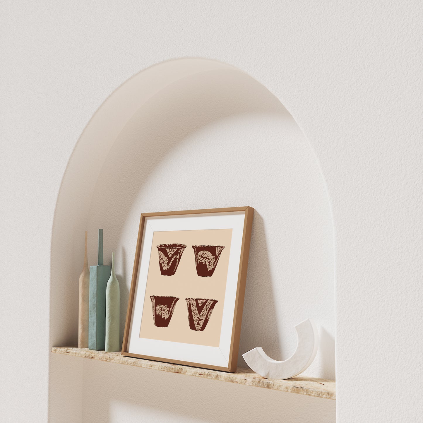 A Prehistoric Hippo Hunt (Naqada Bowl) Giclée Print