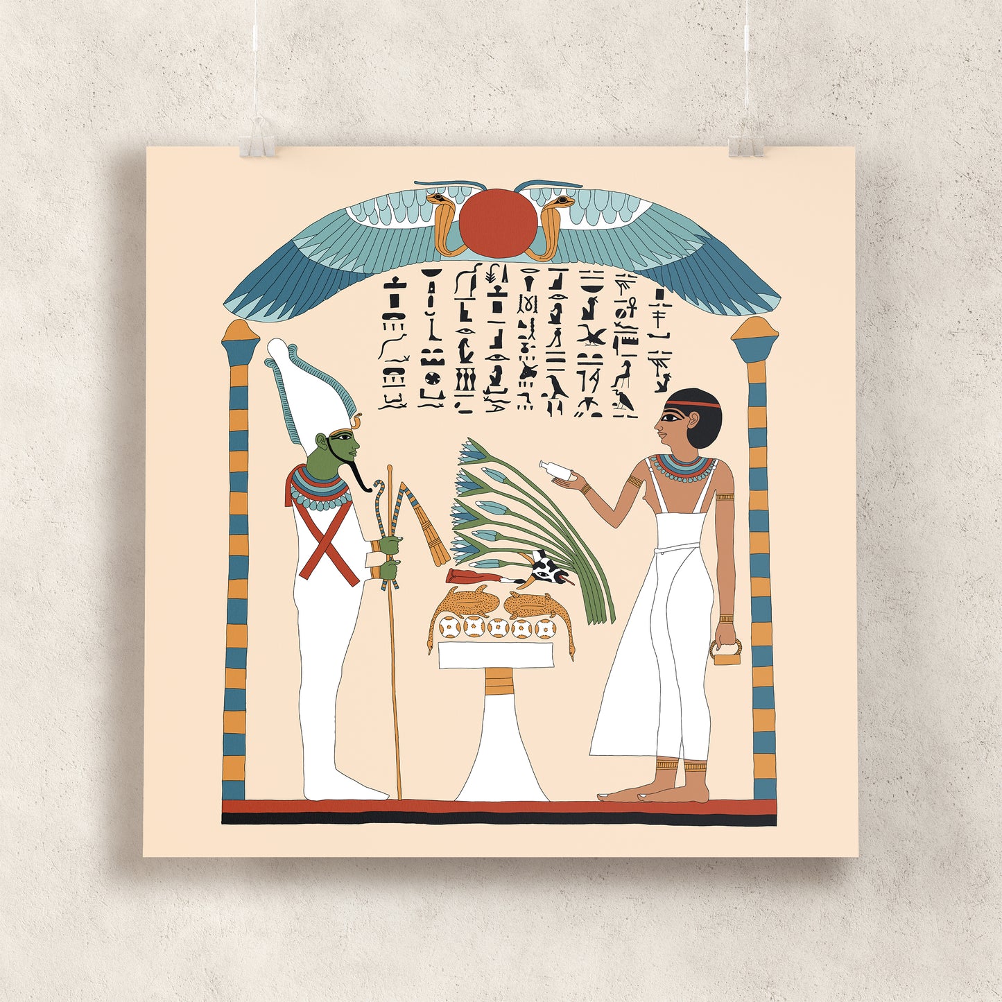 Inamun Making Offerings to Osiris Giclée Print
