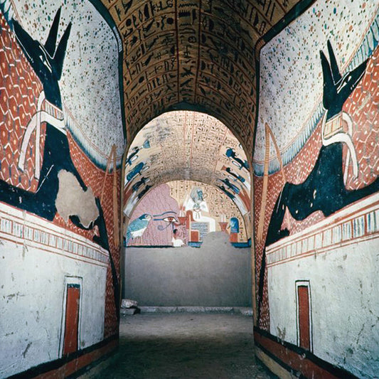 Anubis Guarding the Tomb of Pashedu Greeting Card