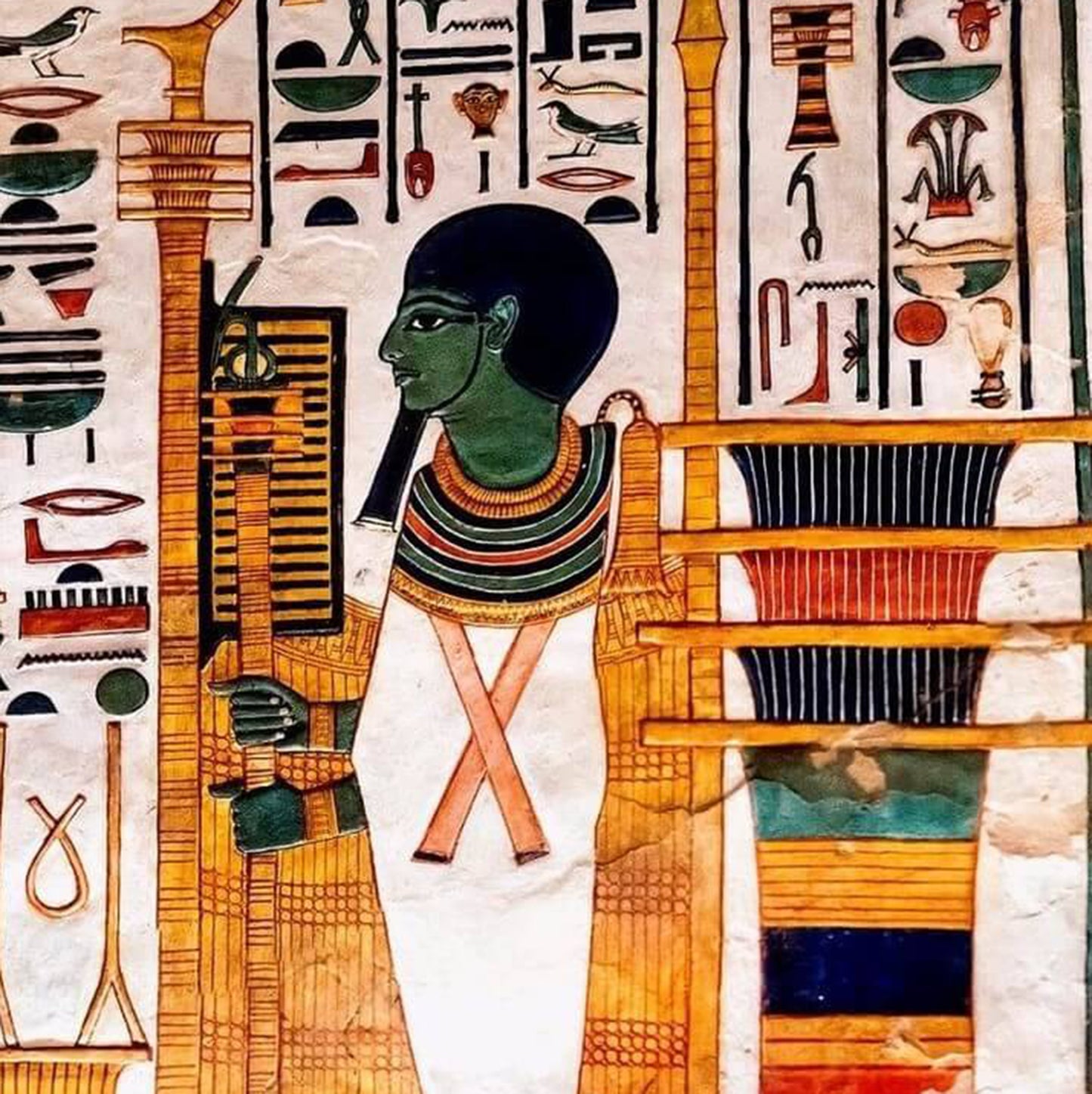 Queen Nefertari Making Offerings to Ptah Giclée Print