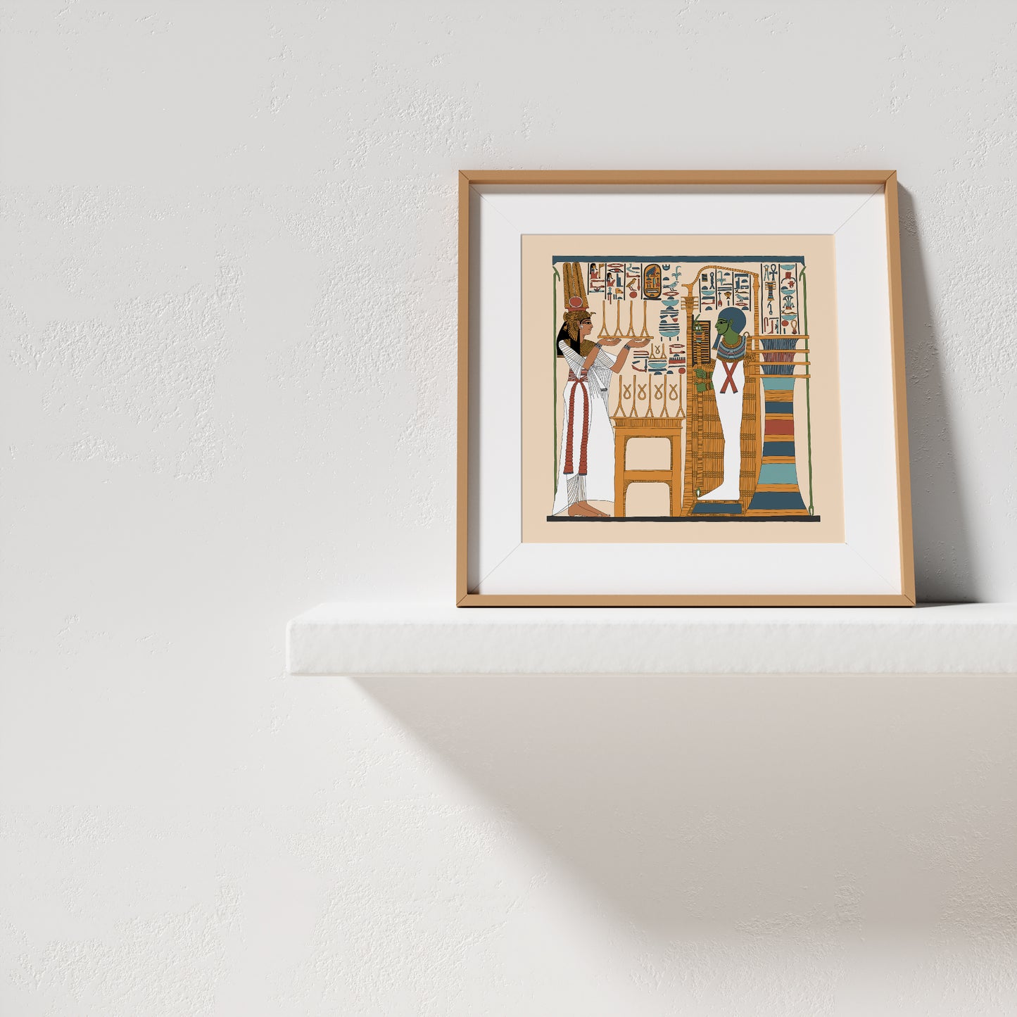 Queen Nefertari Making Offerings to Ptah Giclée Print