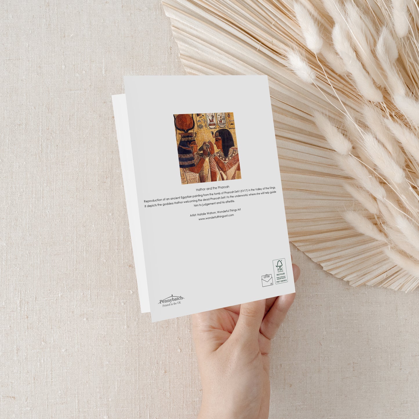 Hathor and the Pharaoh Greeting Card