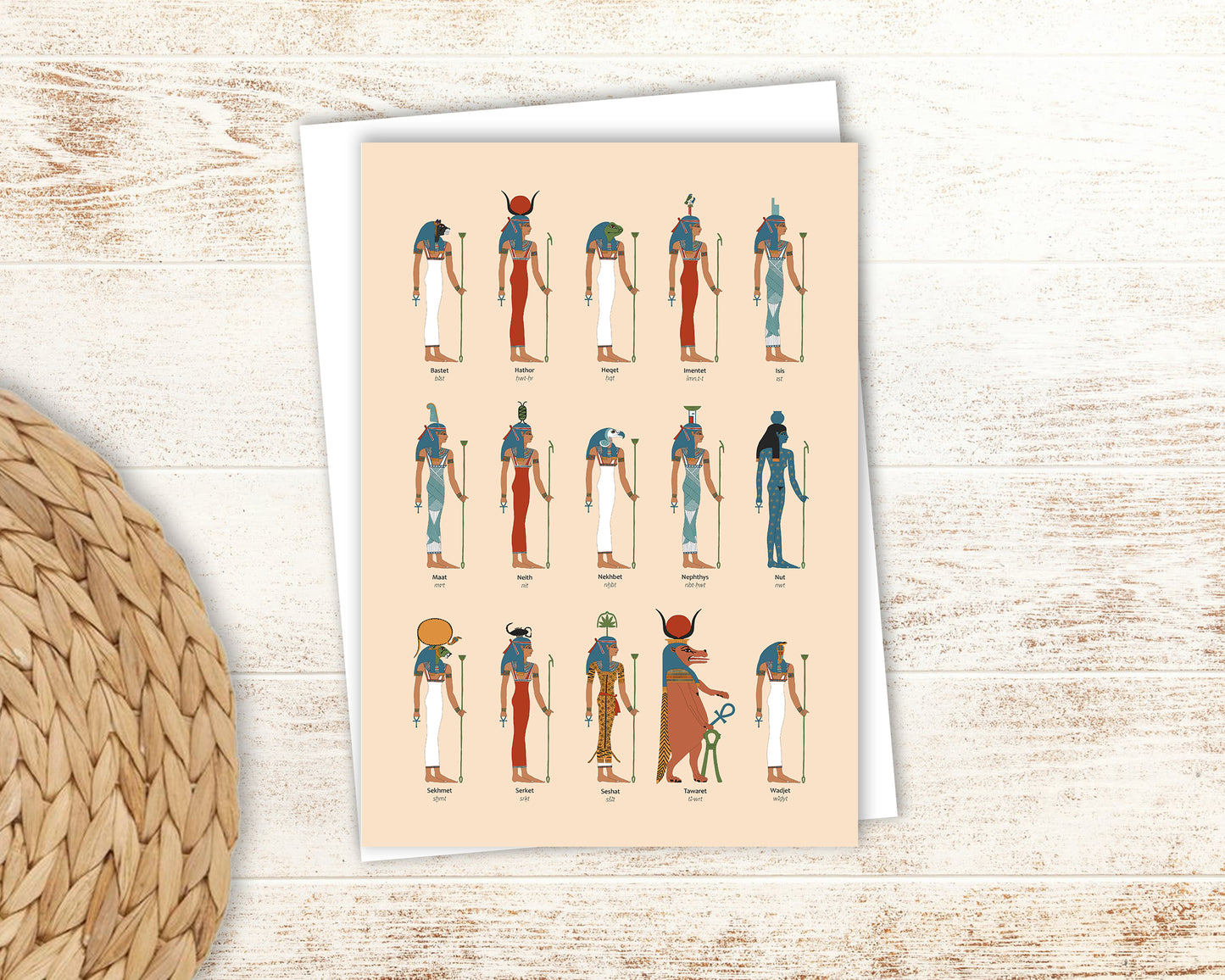 The Ancient Egyptian Goddesses Greeting Card