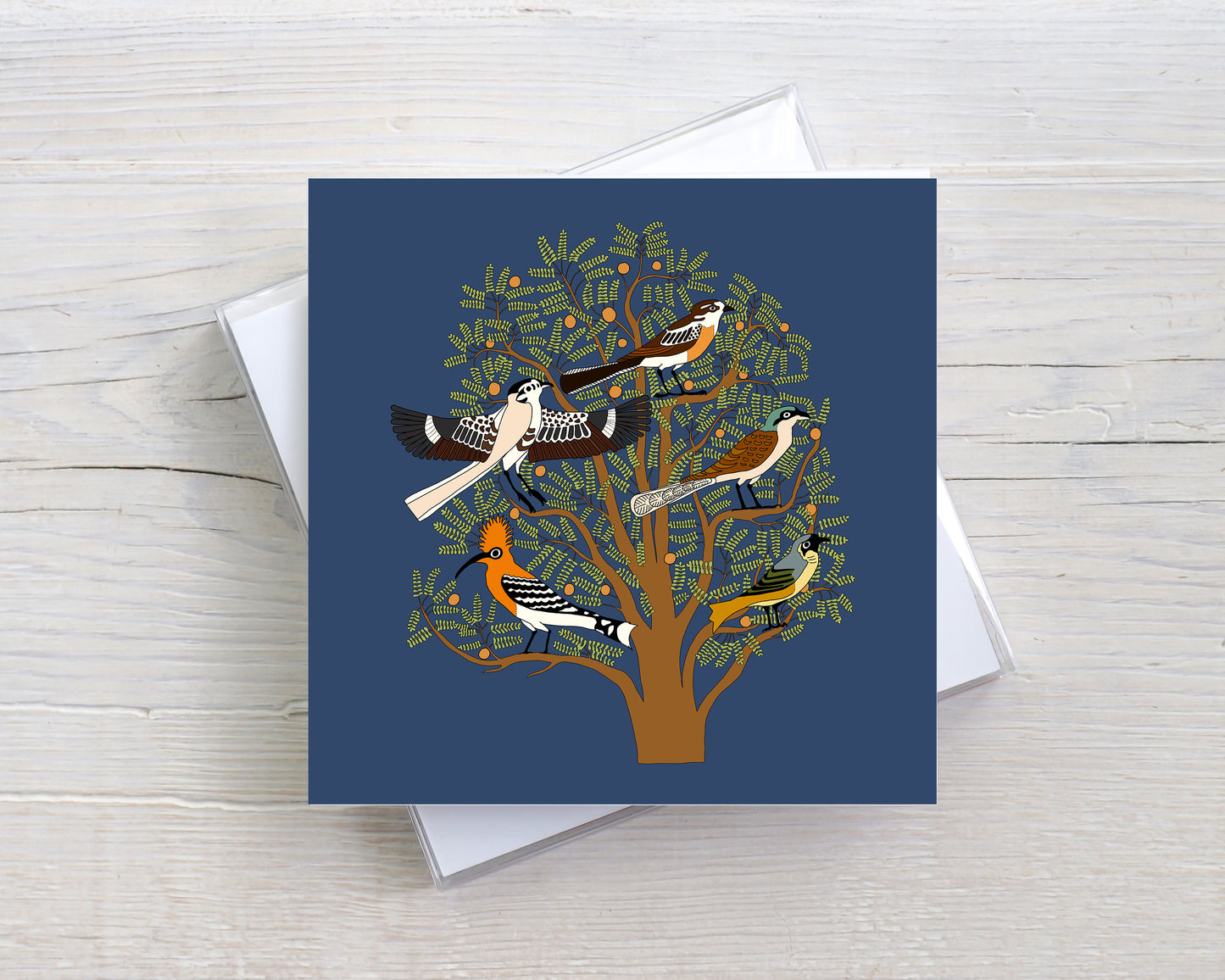 Tree of Life with Exotic Birds Greeting Card