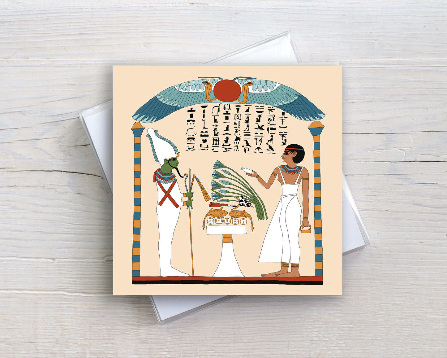 Inamun Making Offerings to Osiris Greeting Card