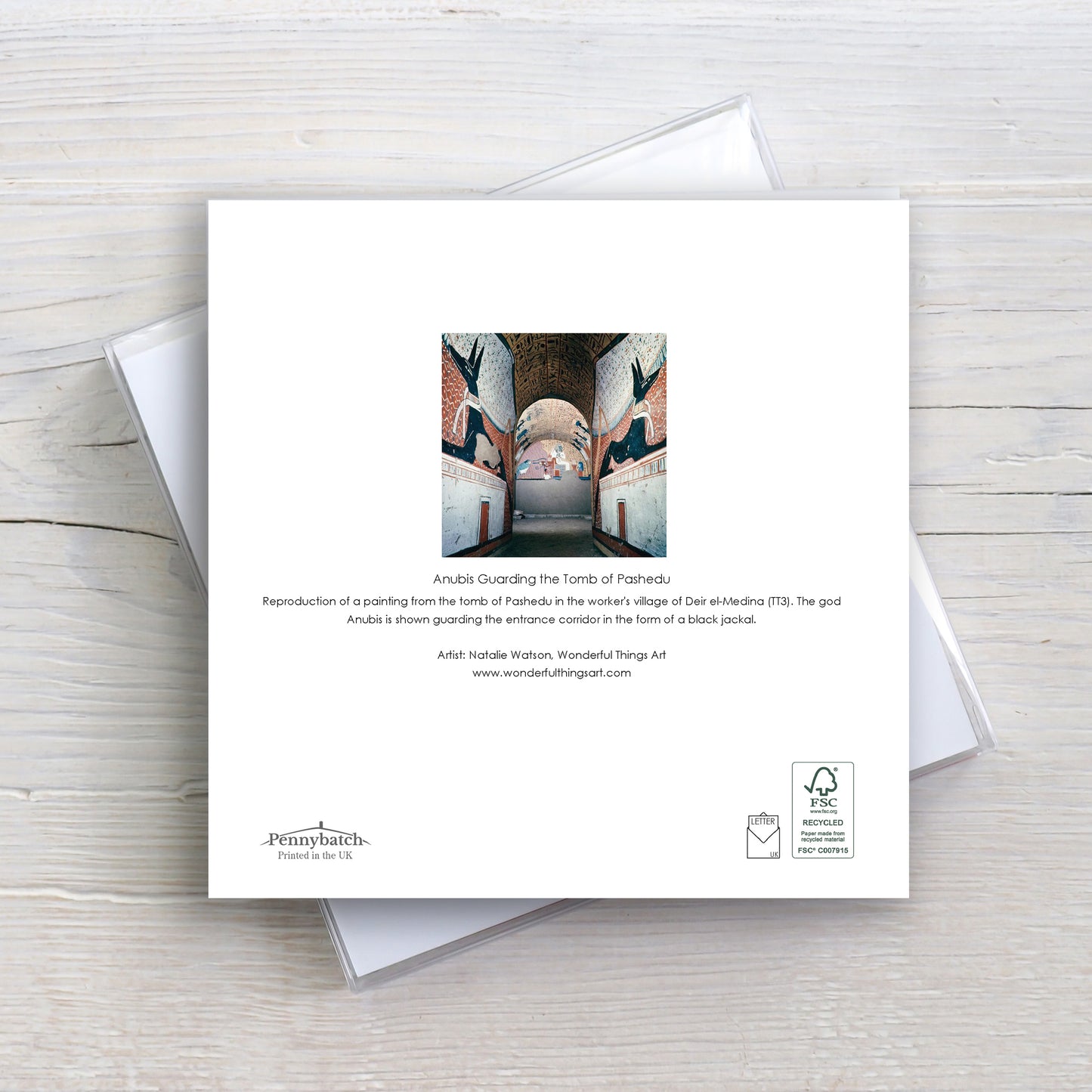 Anubis Guarding the Tomb of Pashedu Greeting Card