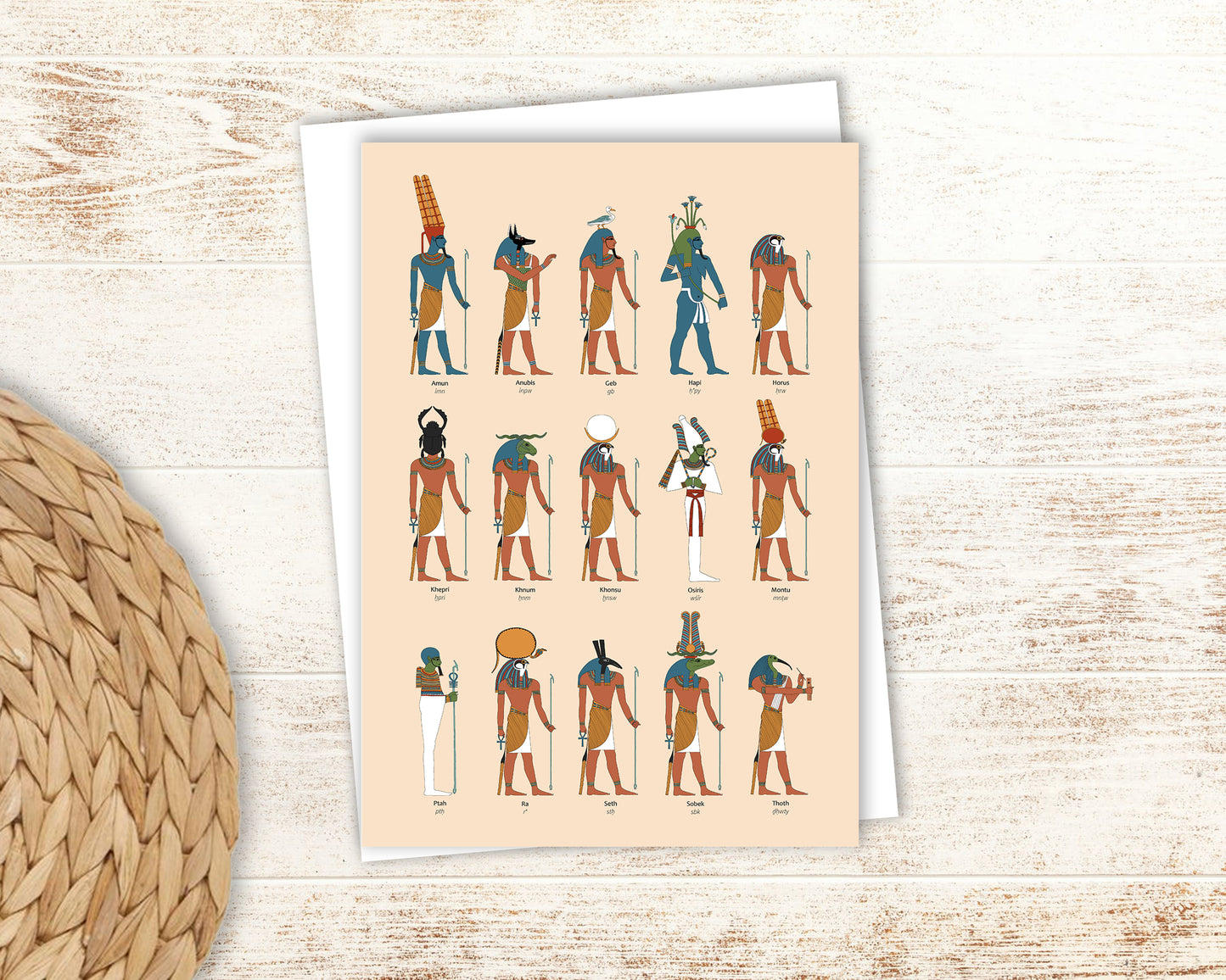 The Ancient Egyptian Gods Greeting Card