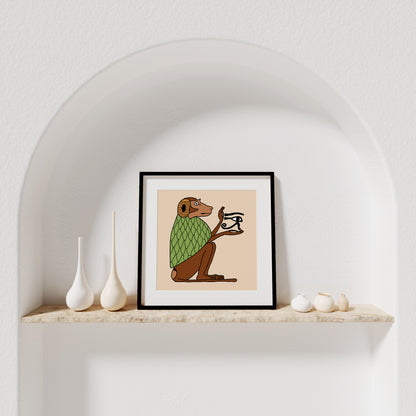 Thoth Holding the Eye Of Horus Giclée Print