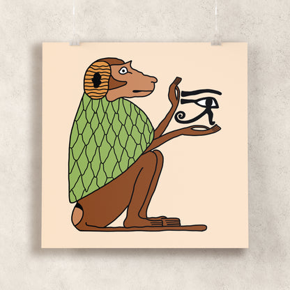 Thoth Holding the Eye Of Horus Giclée Print
