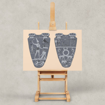 The Unification of Egypt (Narmer Palette Monochrome) Giclée Print