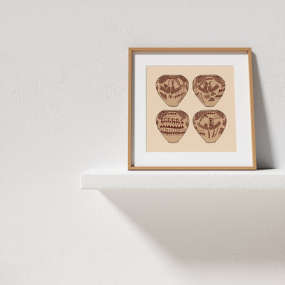 A Festival on the River Nile (Naqada Pot) Giclée Print