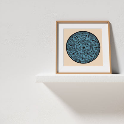 Tilapia Fish Amongst the Lotus Flowers (The Marsh Bowl) Giclée Print