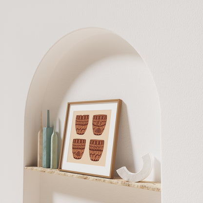 Antelope in the Desert Valley (Naqada Pot) Giclée Print