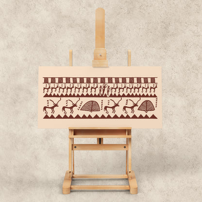 Antelope in the Desert Valley (Naqada Pot Panoramic) Giclée Print