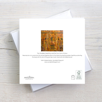 Nephthys and the Sons of Horus Greeting Card