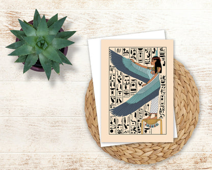 The Protective Wings of Isis Greeting Card