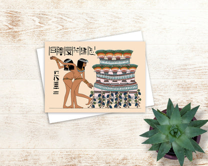 The Feast of Nebamun: Dancing in Celebration Greeting Card