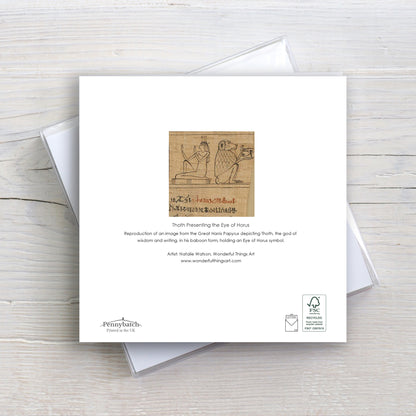 Thoth Holding the Eye Of Horus Greeting Card