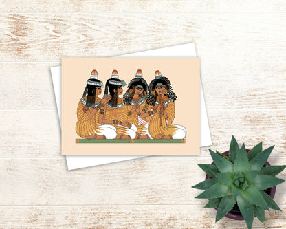 The Feast of Nebamun: Singing in Celebration Greeting Card