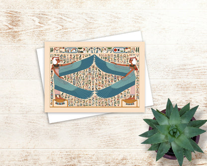 The Protective Embrace of Isis and Nephthys Greeting Card